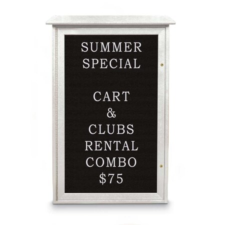 United Visual Products Indoor Enclosed Combo Board, 72"x36", Wht Frame/Blk Porc & Dark Spruce UVCB7236W-BLKPORC-DRKSPR